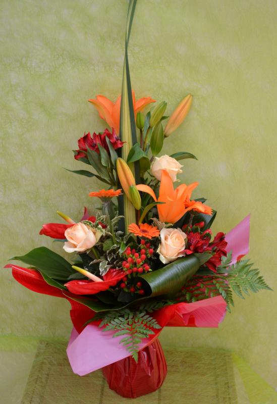 Bouquet bulle en hauteur