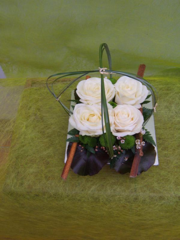 Coupe carrée roses